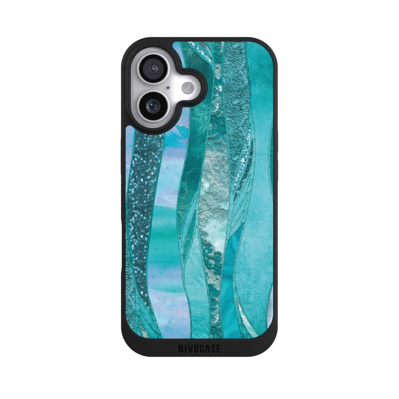 iPhone 17 NIVOpure glamouröser Glitzerlook blau