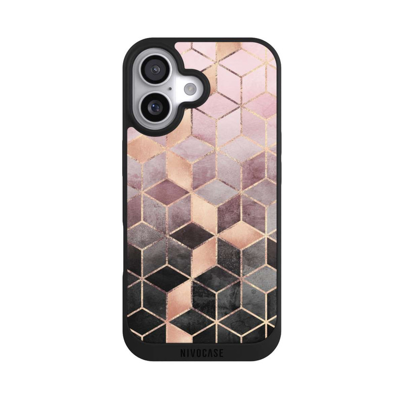 iPhone 17 NIVOpure Pink-grauer Farbverlauf Würfel Druck