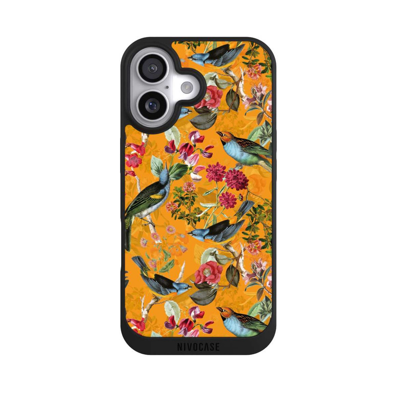 iPhone 17 NIVOpure Oiseaux Fleurs Fond d'écran