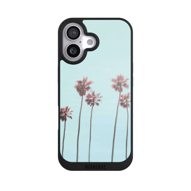 iPhone 17 NIVOpure Hellrosa Strandpalme Paradies