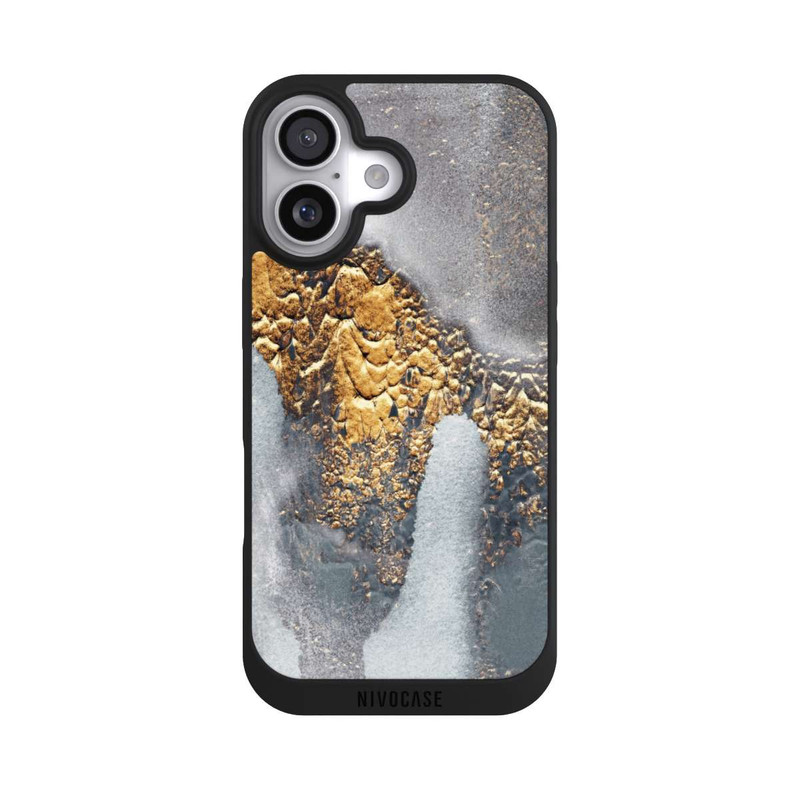 iPhone 17 NIVOpure Beton-Gold-Glitzerlook