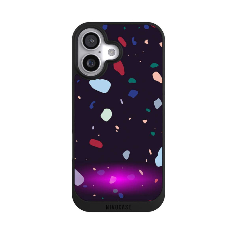 iPhone 17 NIVOpure Modern Dark Rounded Terrazzo