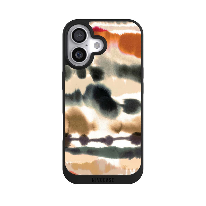 iPhone 17 NIVOpure Lignes d'aquarelle nautique douces orange