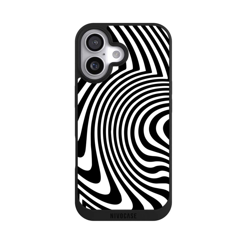 iPhone 17 NIVOpure schwarz-weiße Wellen