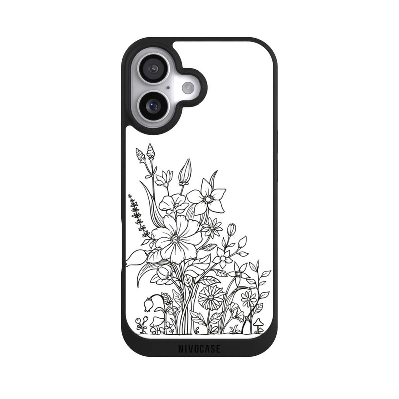iPhone 17 NIVOpure Fleurs Dessin au trait