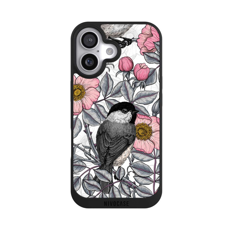 iPhone 17 NIVOpure Schwarzkopfmeisen und Wilde Rosen