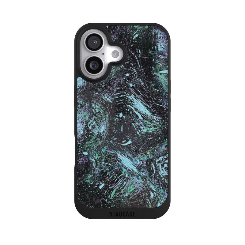 iPhone 17 NIVOpure Abstrakt tropfender Staub lila