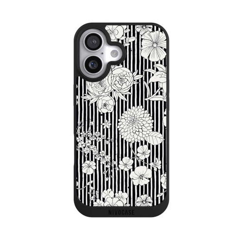  NIVOpure Flowers and Stripes Black and White