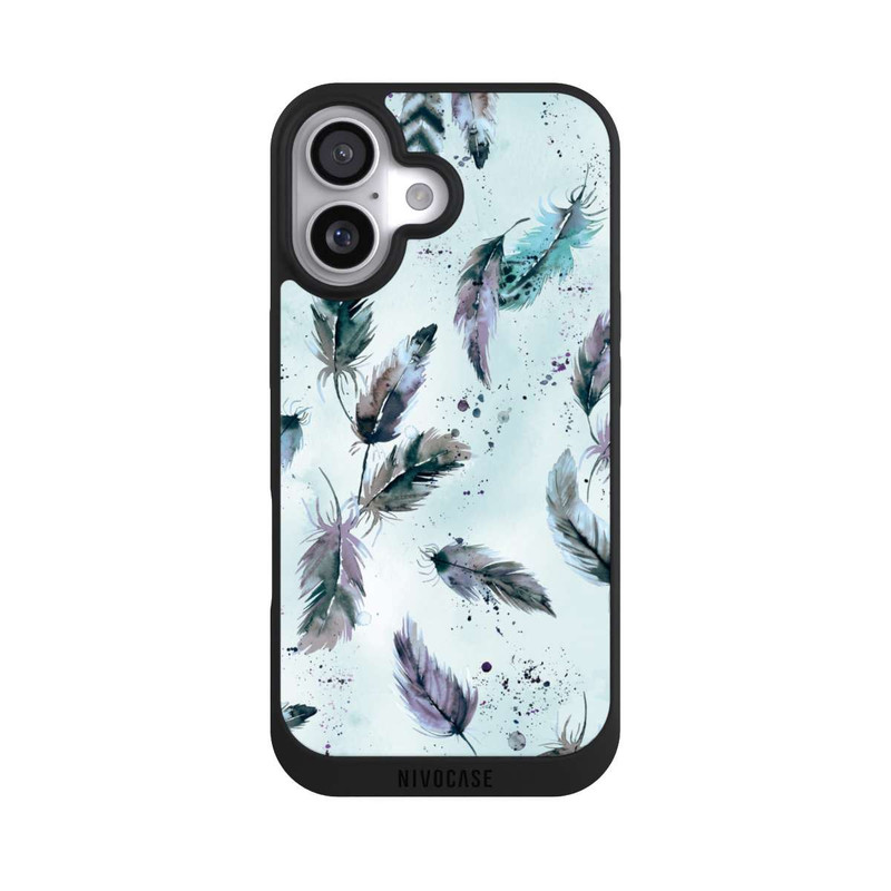 iPhone 17 NIVOpure Magische Federn Sanftes Blau
