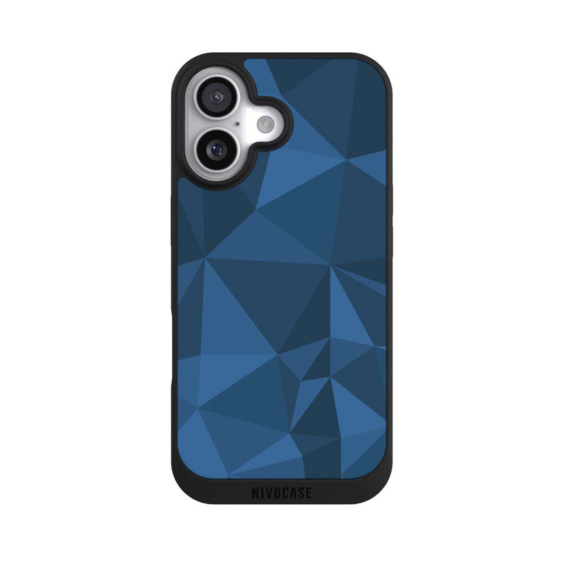 iPhone 17 NIVOpure Polygon Pattern Blue