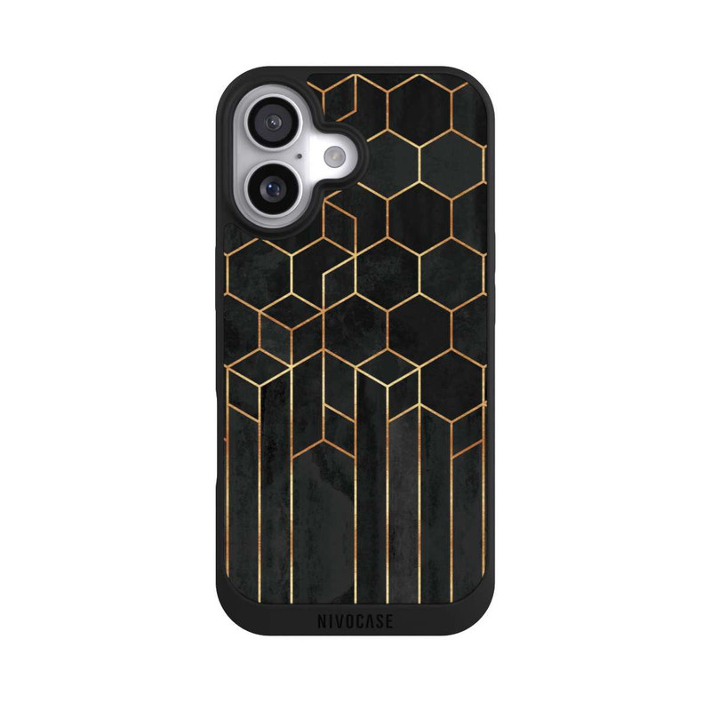 iPhone 17 NIVOpure Schwarze Sechsecke