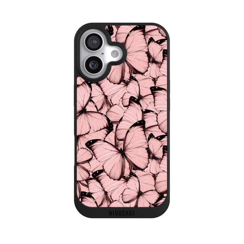 iPhone 17 NIVOpure Pink Butterfly Pattern
