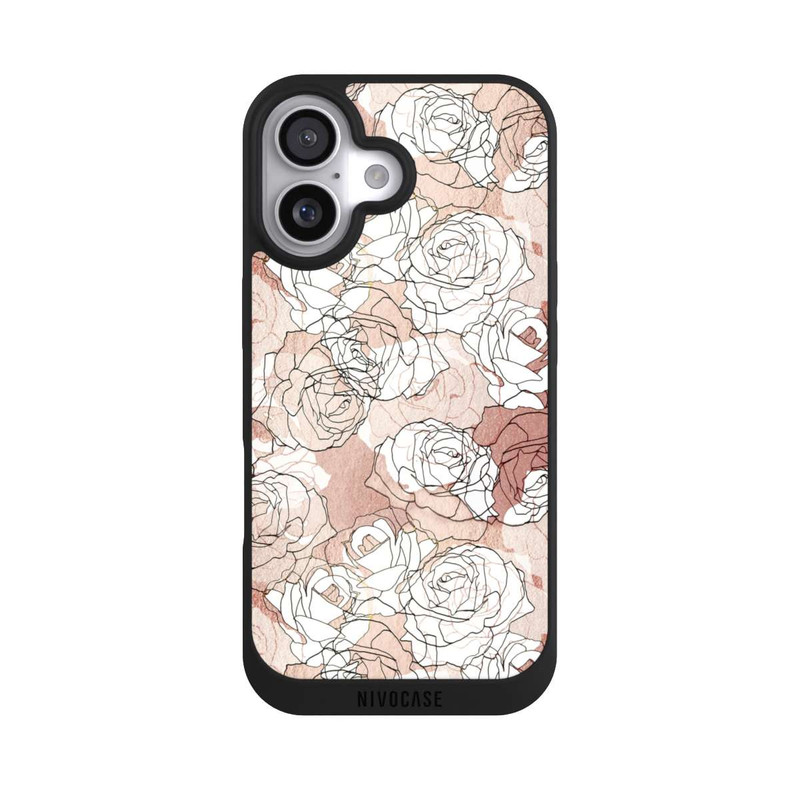 iPhone 17 NIVOpure Blühende Rosen Line Art