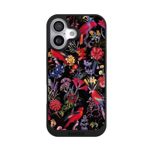  NIVOpure Dunkle Blumen und Papageien