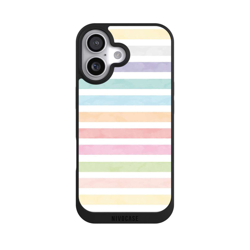 iPhone 17 NIVOpure Regenbogenfarbene Streifen