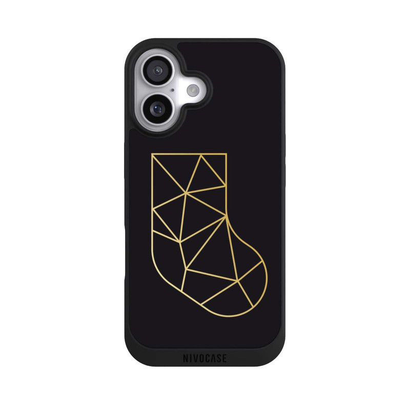 iPhone 17 NIVOpure goldene polygonale Socke