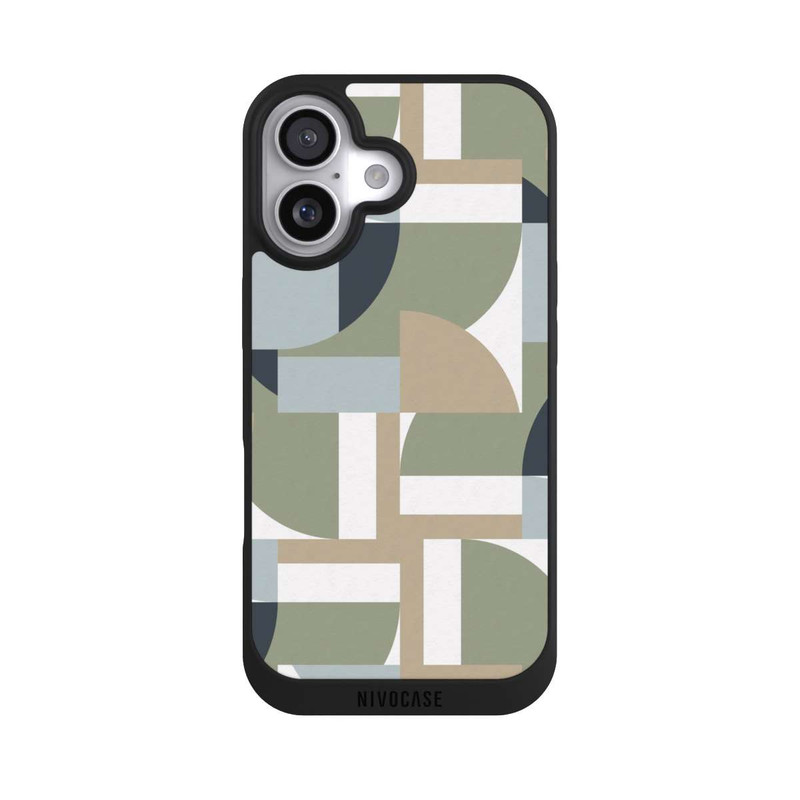 iPhone 17 NIVOpure Futuristic Bauhaus Polygons Beige