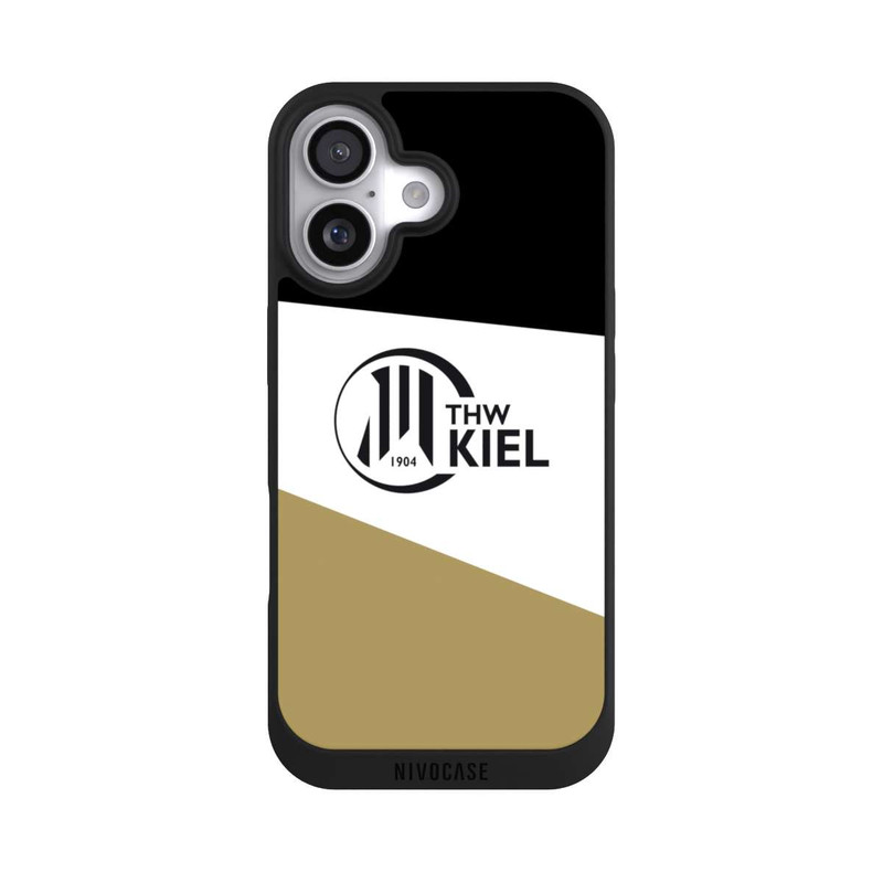 iPhone 17 NIVOpure THW Kiel Streifen Schwarz Weiss Gold