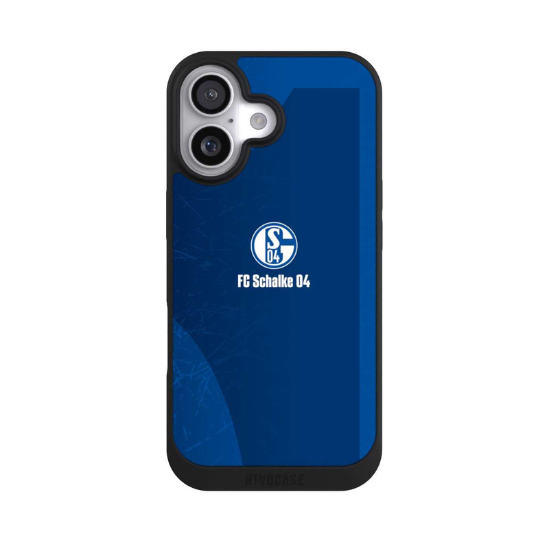 iPhone 17 NIVOpure Schalke 04 Blauer Hintergrund Mit Logo