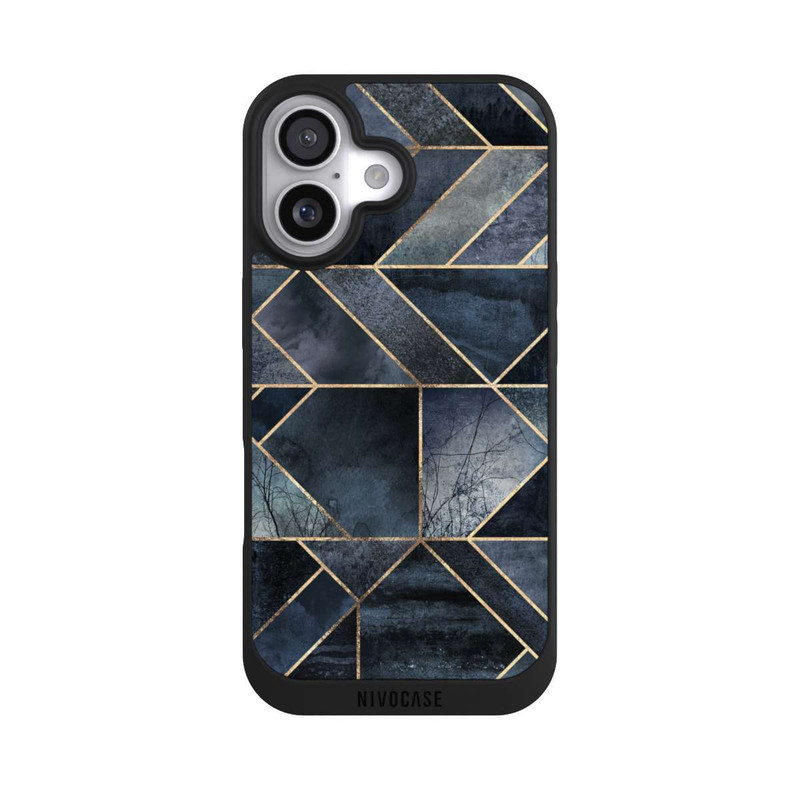 iPhone 17 NIVOpure Abstraktes Natur-Dunkelblau