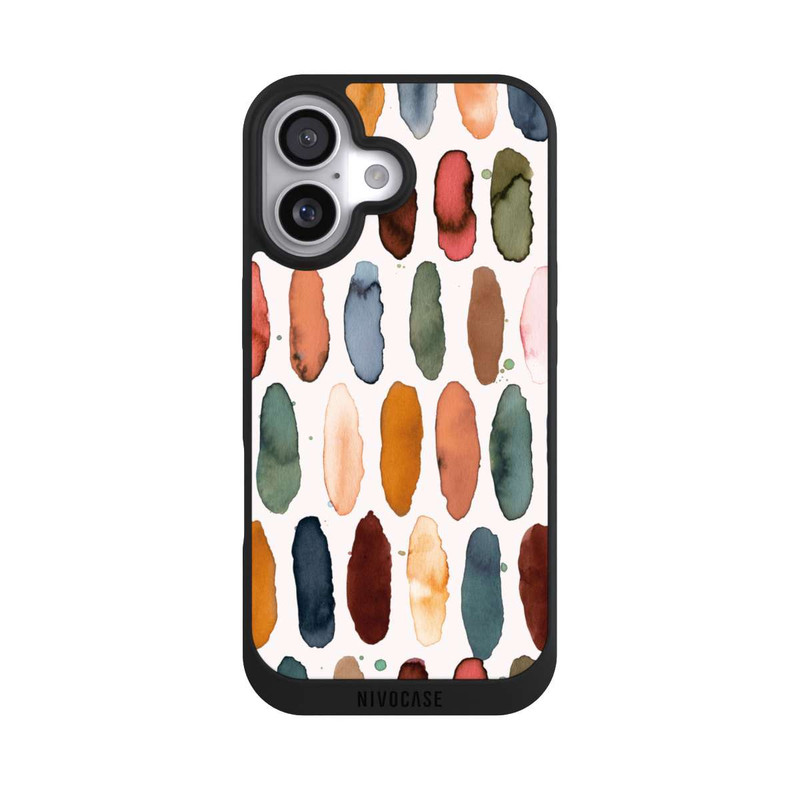 iPhone 17 NIVOpure Aquarellstriche aus mineralischem Terrakotta