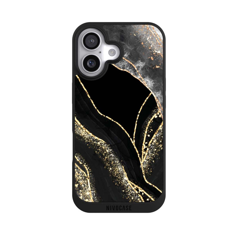 iPhone 17 NIVOpure Dark Marble Gold