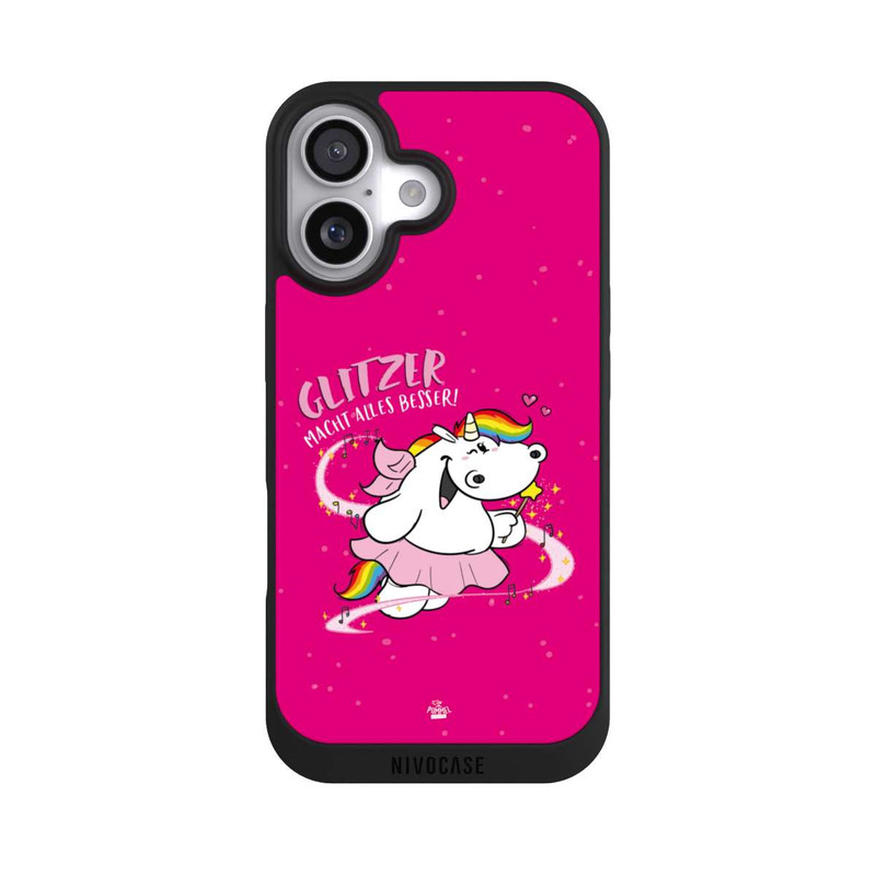 iPhone 17 NIVOpure Pummelfee Glitzer 