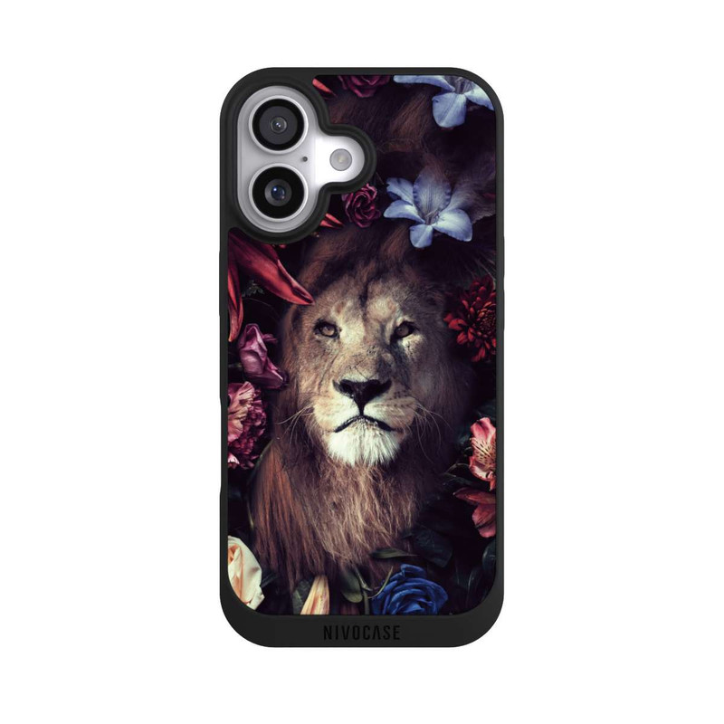 iPhone 17 NIVOpure Löwe Blumenrahmen