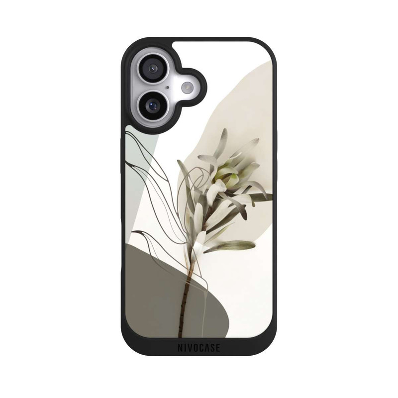 iPhone 17 NIVOpure Boho Line Art Olivgrün