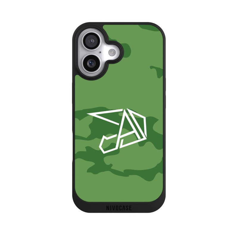 iPhone 17 NIVOpure Camouflage Grün Logo