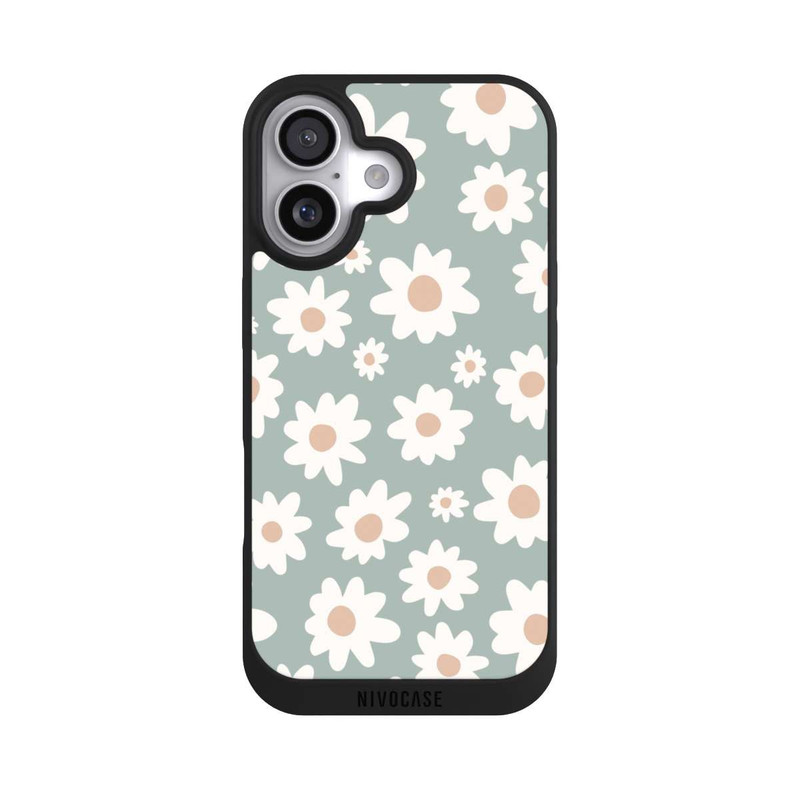 iPhone 17 NIVOpure Gänseblümchen Muster grün