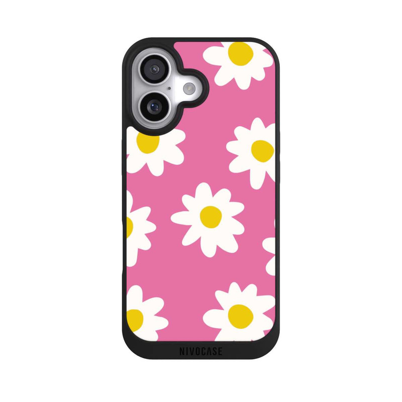 iPhone 17 NIVOpure Gänseblümchenmuster rosa