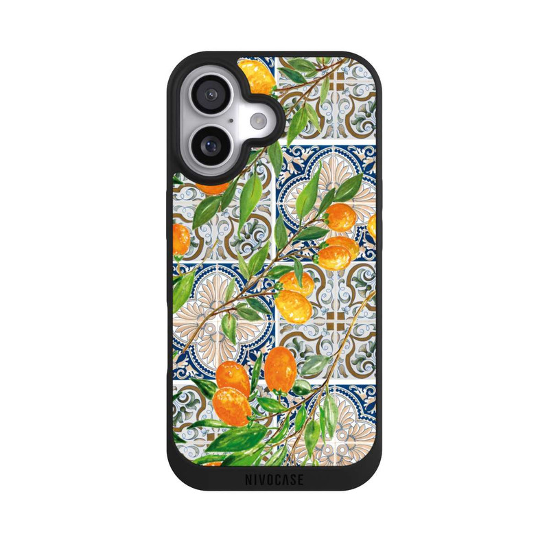 iPhone 17 NIVOpure Griechische Orangen Muster