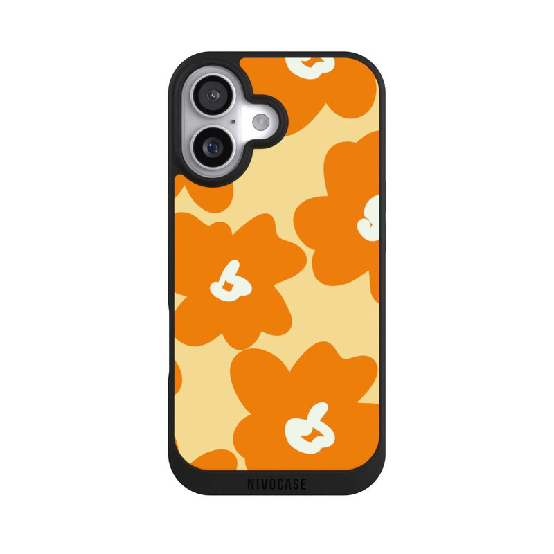 iPhone 17 NIVOpure Fleurs Rétro Jaune & Orange
