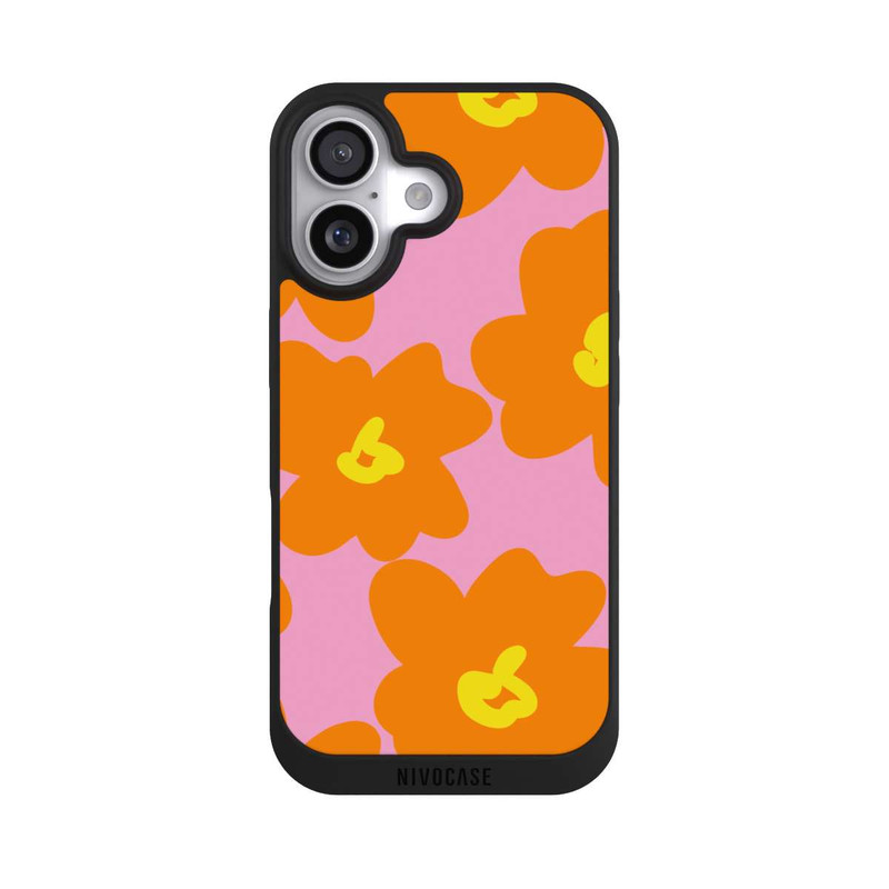 iPhone 17 NIVOpure Fleurs Rétro Rose & Orange