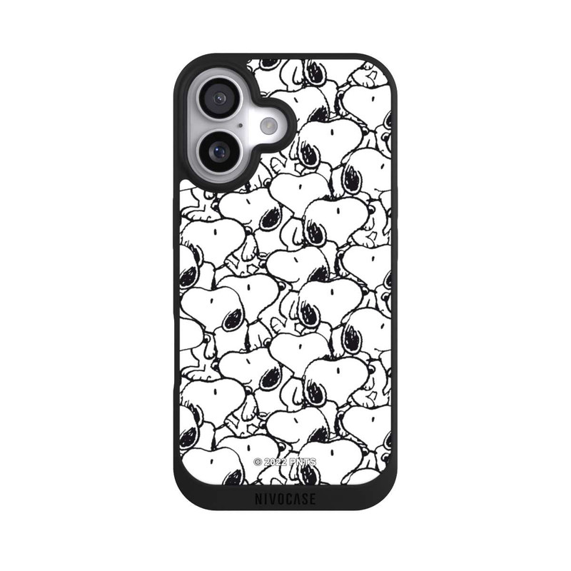 iPhone 17 NIVOpure Snoopy Muster Schwarz und Weiß