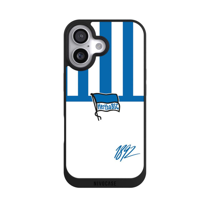 iPhone 17 NIVOpure Blau und Weiß Horizontal Streifen