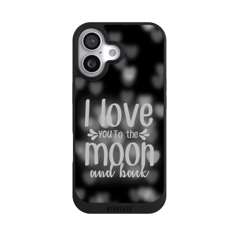 iPhone 17 NIVOpure I Love You to The Moon And Back Black Hearts