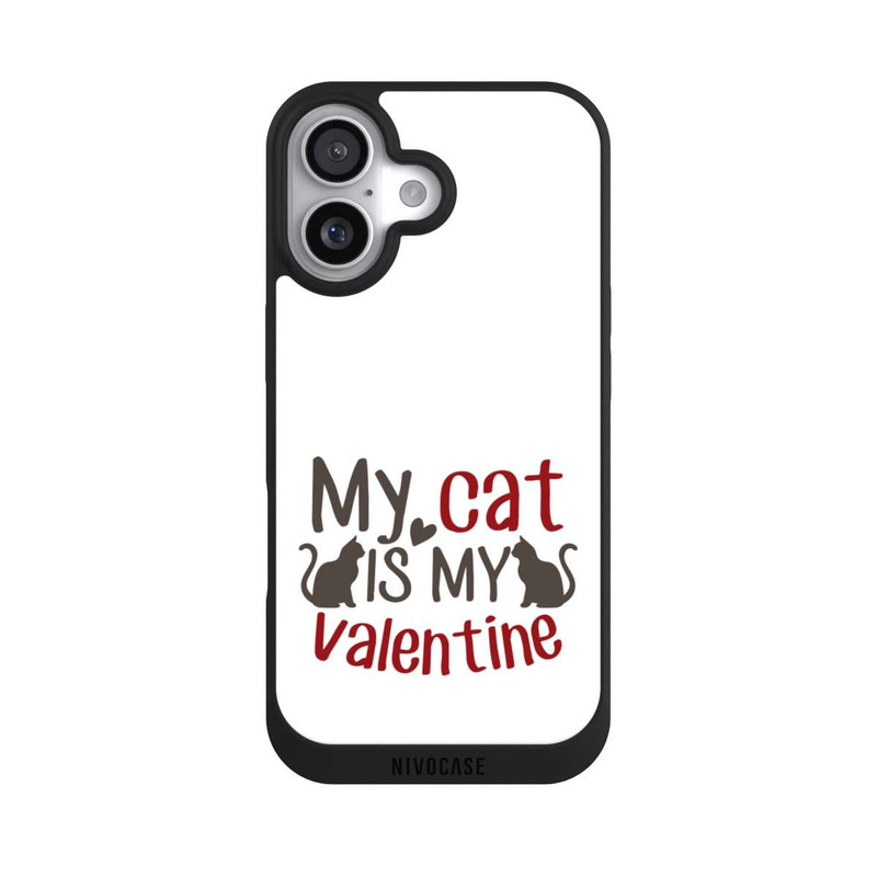 iPhone 17 NIVOpure Meine Katze ist mein Valentine Weiß