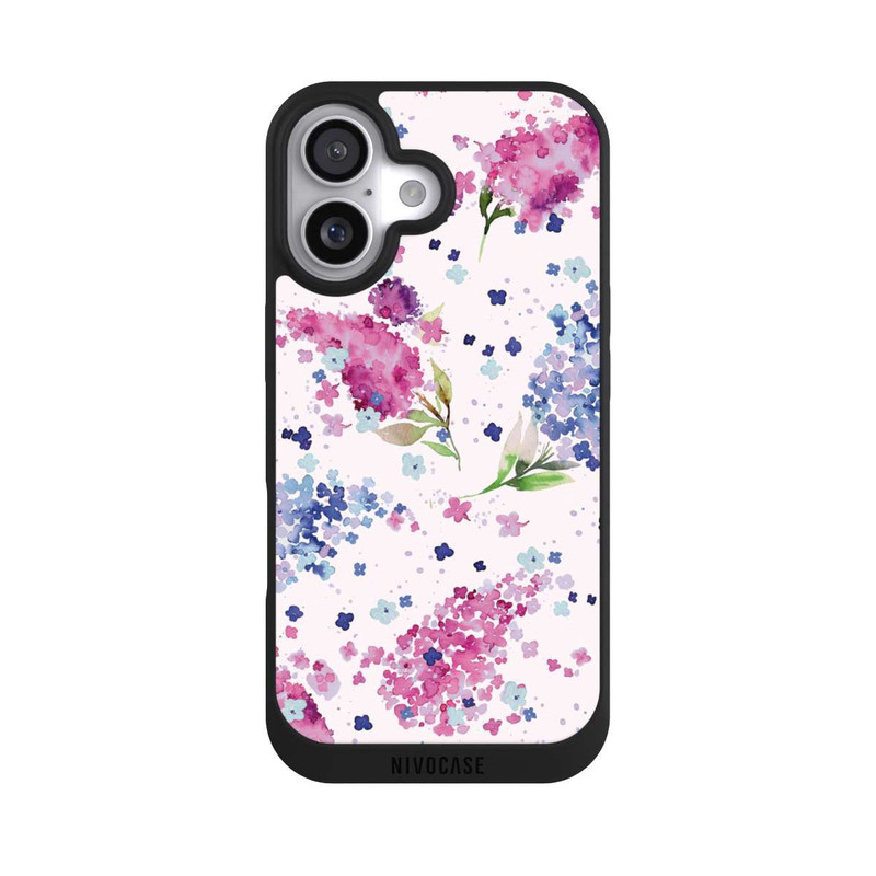 iPhone 17 NIVOpure Hortensias Floraux Lilas Rose