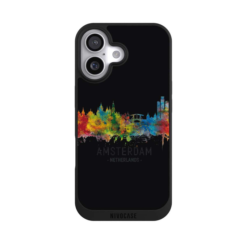 iPhone 17 NIVOpure Amsterdam Niederlande Skyline Schwarz