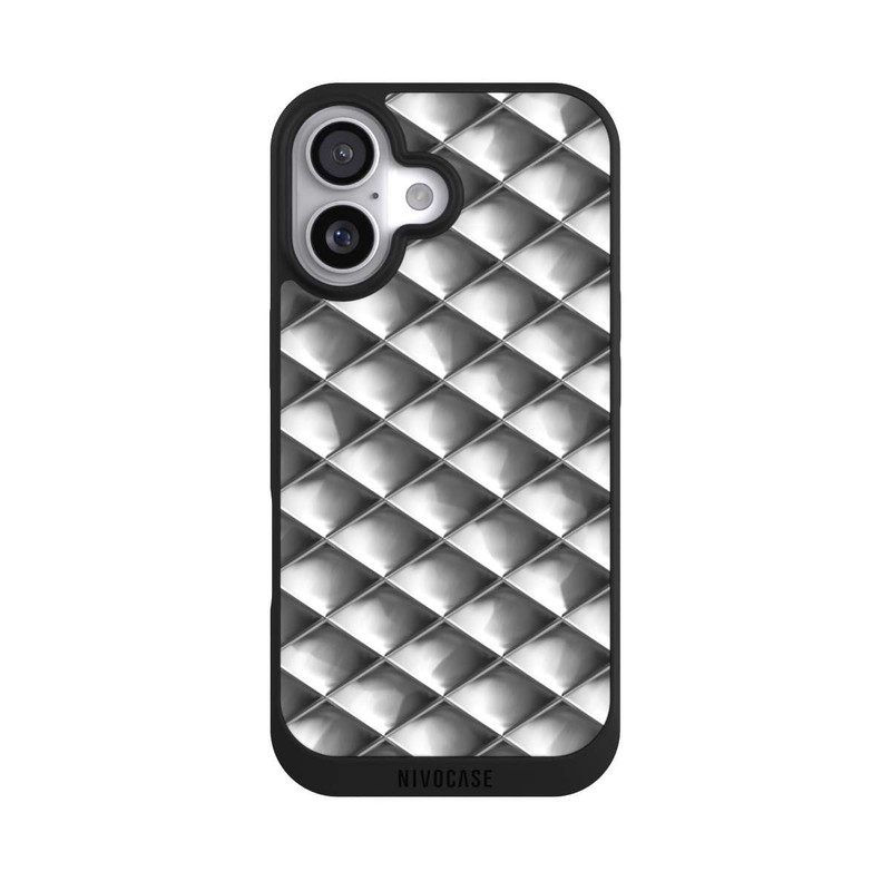 iPhone 17 NIVOpure Glamour Silver Squares