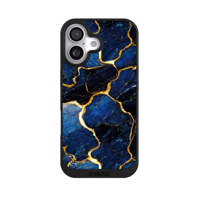 iPhone 17 NIVOpure Blaue Marmor Gold Druck