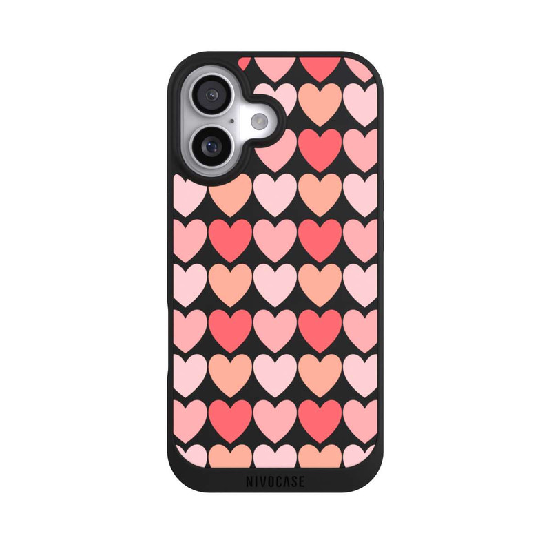 iPhone 17 NIVOpure Coeurs d'ombres roses