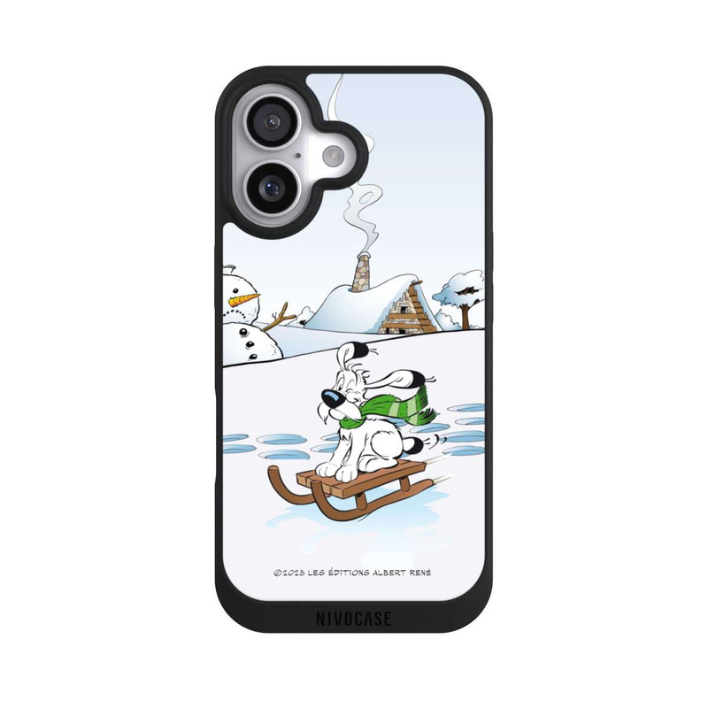 iPhone 17 NIVOpure Idéfix fait du traîneau