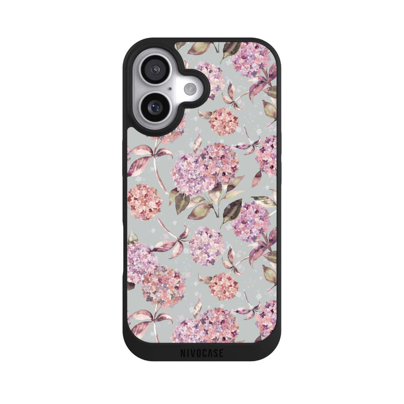 iPhone 17 NIVOpure Pastel Magic Hydrangea Floral Watercolor Pink