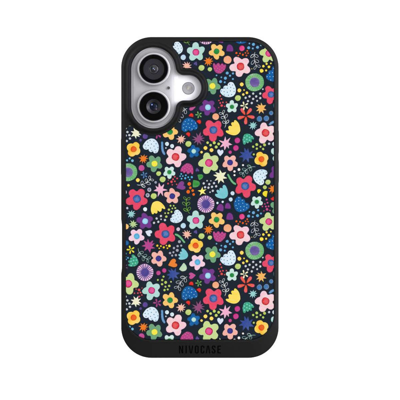 iPhone 17 NIVOpure Psychedelic Flowers Multi Black