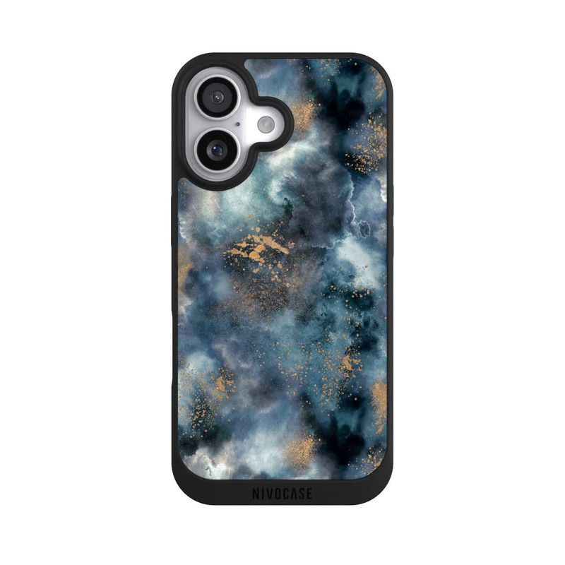 iPhone 17 NIVOpure Smoky Marble Watercolor Navy