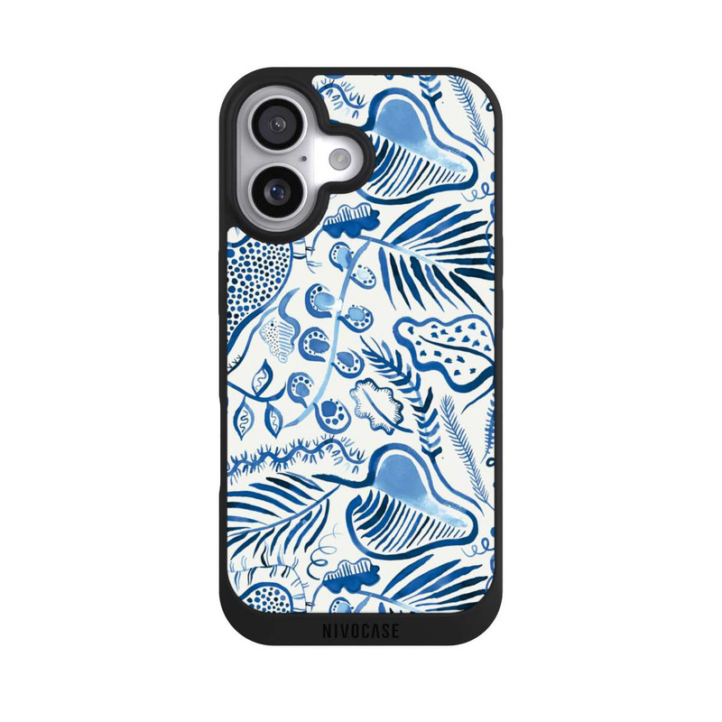 iPhone 17 NIVOpure Tropical Forest Leaves Blue