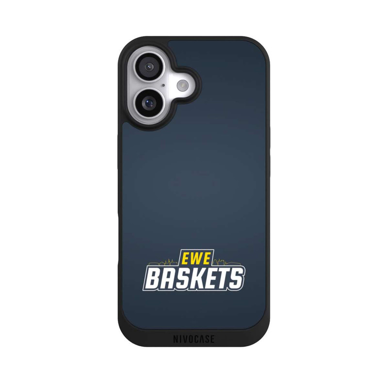 iPhone 17 NIVOpure EWE Baskets Schriftzug Blau
